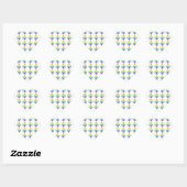 Rainbow Fleur-de-lis Hart Sticker (Vel)