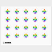 Rainbow Fleur-de-lis Hart Sticker (Vel)