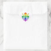 Rainbow Fleur-de-lis Hart Sticker (Tas)