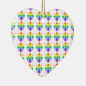 Rainbow Fleur-de-lis Keramisch Ornament (Rechts)