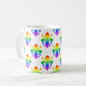 Rainbow Fleur-de-lis Koffiemok (Voorkant links)