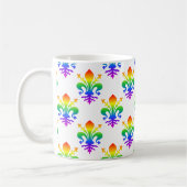 Rainbow Fleur-de-lis Koffiemok (Links)