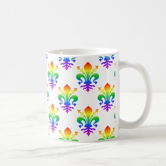 Rainbow Fleur-de-lis Koffiemok (Rechts)