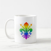 Rainbow Fleur-de-lis Koffiemok (Links)