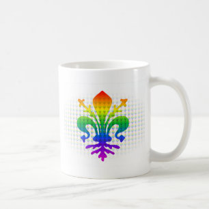 Rainbow Fleur-de-lis Koffiemok