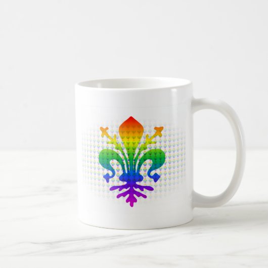 Rainbow Fleur-de-lis Koffiemok (Rechts)