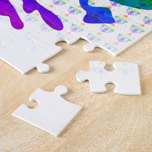 Rainbow Fleur-de-lis Legpuzzel (Zijkant)