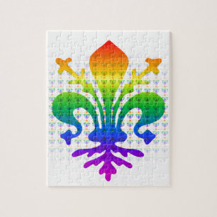 Rainbow Fleur-de-lis Legpuzzel