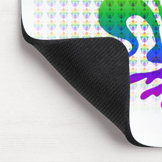 Rainbow Fleur-de-lis Muismat (Hoek)