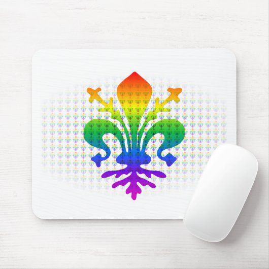 Rainbow Fleur-de-lis Muismat (Met muis)