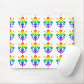 Rainbow Fleur-de-lis Muismat (Met muis)