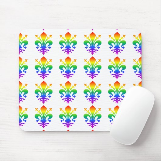 Rainbow Fleur-de-lis Muismat (Met muis)