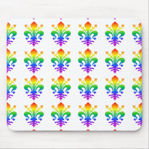 Rainbow Fleur-de-lis Muismat