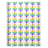 Rainbow Fleur-de-lis Notitieboek (Voorkant)