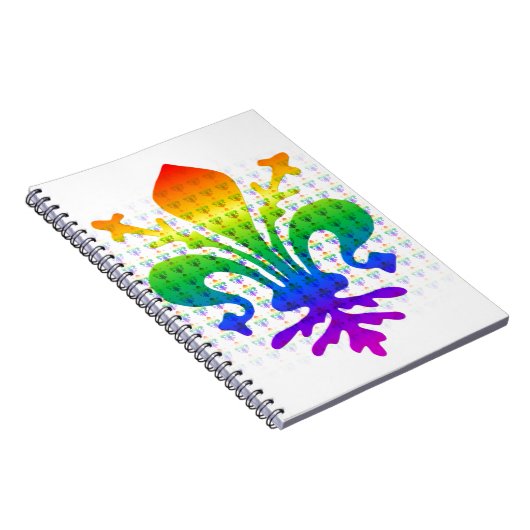 Rainbow Fleur-de-lis Notitieboek (Rechterzijde)