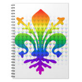 Rainbow Fleur-de-lis Notitieboek (Voorkant)