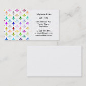 Rainbow fleur de lis patroon visitekaartje (Voorkant / Achterkant)