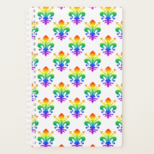 Rainbow Fleur-de-lis Planner (Voorkant)