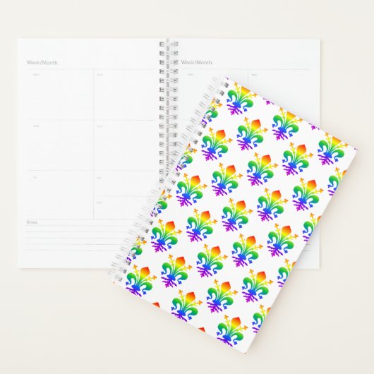 Rainbow Fleur-de-lis Planner (Display)