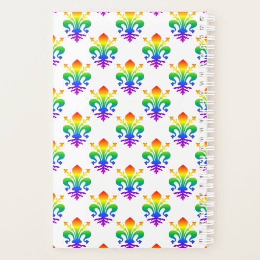 Rainbow Fleur-de-lis Planner (Achterkant)
