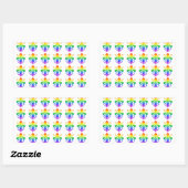 Rainbow Fleur-de-lis Rechthoekige Sticker (Vel)