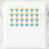 Rainbow Fleur-de-lis Rechthoekige Sticker (Tas)
