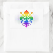 Rainbow Fleur-de-lis Rechthoekige Sticker (Tas)