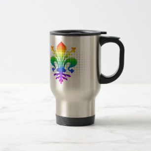 Rainbow Fleur-de-lis Reisbeker