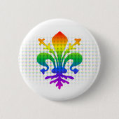 Rainbow Fleur-de-lis Ronde Button 5,7 Cm (Voorkant)