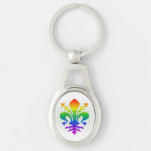 Rainbow Fleur-de-lis Sleutelhanger (Voorkant)