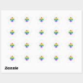 Rainbow Fleur-de-lis Ster Sticker (Vel)