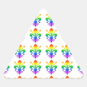 Rainbow Fleur-de-lis Sticker