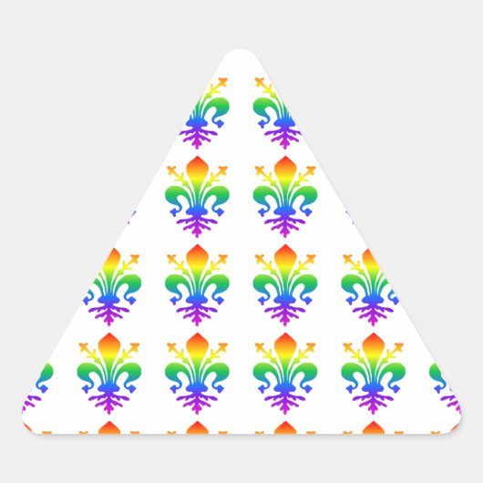 Rainbow Fleur-de-lis Sticker (Voorkant)