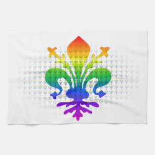 Rainbow Fleur-de-lis Theedoek