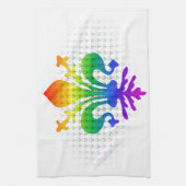 Rainbow Fleur-de-lis Theedoek (Verticaal)