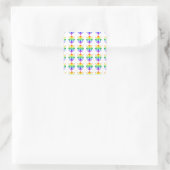 Rainbow Fleur-de-lis Vierkante Sticker (Tas)