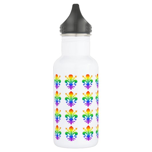 Rainbow Fleur-de-lis Waterfles (Links)