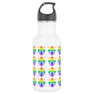 Rainbow Fleur-de-lis Waterfles