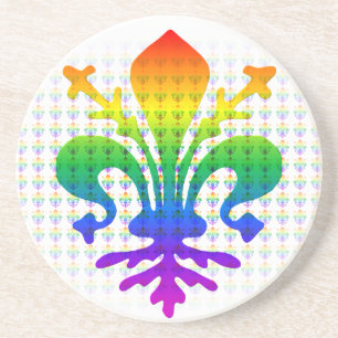 Rainbow Fleur-de-lis Zandsteen Onderzetter