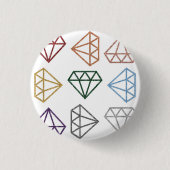 Rainbow flipperende ruitenpin ronde button 3,2 cm (Voorkant)