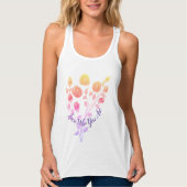Rainbow Floral Designer Tanktop (Voorkant)