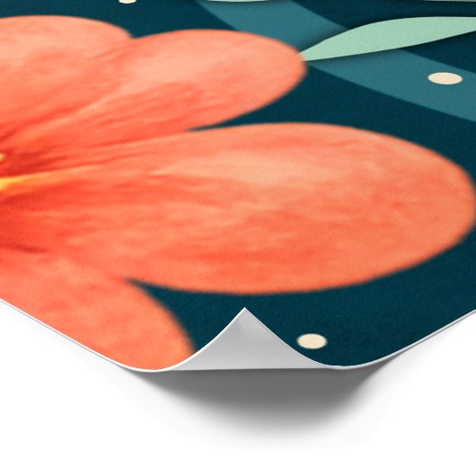 Rainbow Floral Dude Be Kind Inspirivity Poster (Hoek)