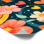 Rainbow Floral Dude Be Kind Inspirivity Poster (Hoek)