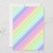 Rainbow Floral Eenhoorn Verjaardag Kaart (Achterkant)