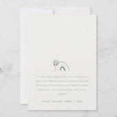 Rainbow Floral Foto Baby Boy Aankondiging (Achterkant)