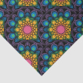 Rainbow Floral Fountain Mandala Art Deco Scallop Tissuepapier (Detail)