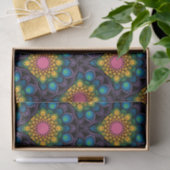 Rainbow Floral Fountain Mandala Art Deco Scallop Tissuepapier (Geschenk)