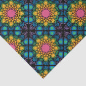 Rainbow Floral Fountain Mandala Diamond Tegel Tissuepapier (Detail)