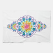 Rainbow Floral Fountain Sierstip Mandala Theedoek (Horizontaal)