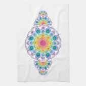 Rainbow Floral Fountain Sierstip Mandala Theedoek (Verticaal)